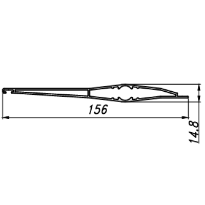 Вентиляционный профиль P-126-1 для воздушного клапана  (6 метров)