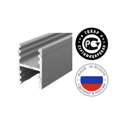 Средняя планка для шкафов-купе Серебро (6 м)